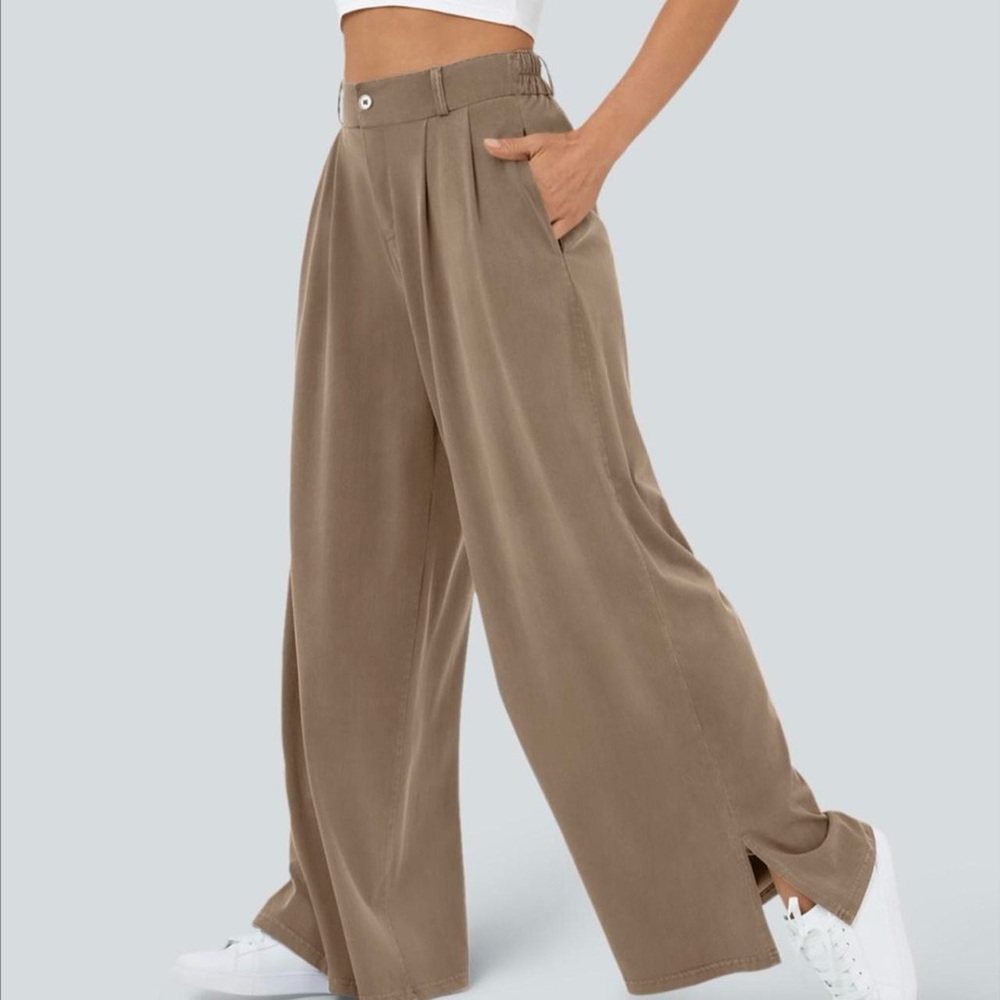 HALARA Tan Wide-Leg Pants